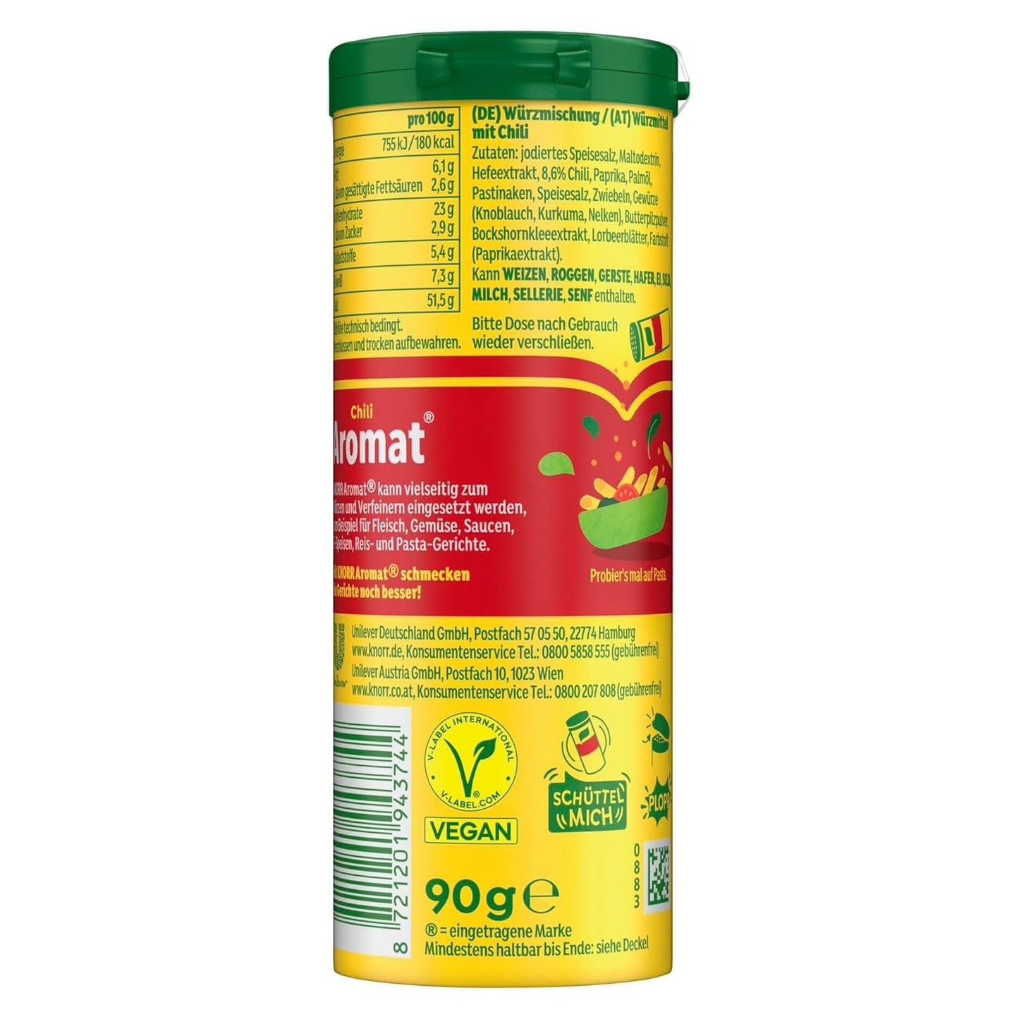 Knorr Würzmischung Chili Smag til hurtige retter til at krydre og krydre kartofler, pasta, grøntsager med mere 90 g