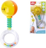 Simba 104010060 - Rangle ABC lyser, lyser ved rystet, 14cm, legetøj til babyer, rangle til babyer, første udstyr, fra 3 måneder, gul Jucarii Bebe Naty Shop