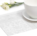 Papstar 11682 50 servietter "Royal Collection" 1/4 fold 40 X 40 cm "Ornaments", hvid