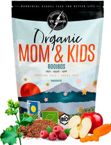 VITSTORM® BIO TEE Mom & Kids - Te til kvinder og ammende - Rooibos, æble, fennikel, citronmelisse, alchemilla, jordbær - Afslappende te - Frugtagtig og lækker - Koffeinfri - Urtete 100 g