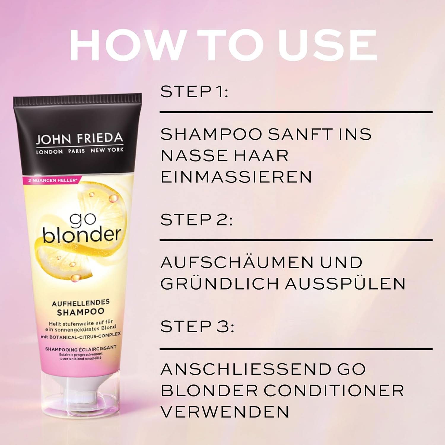 John Frieda Sheer Blonde Go Blonder Shampoo, 250 ml Shower and Bath Naty Shop