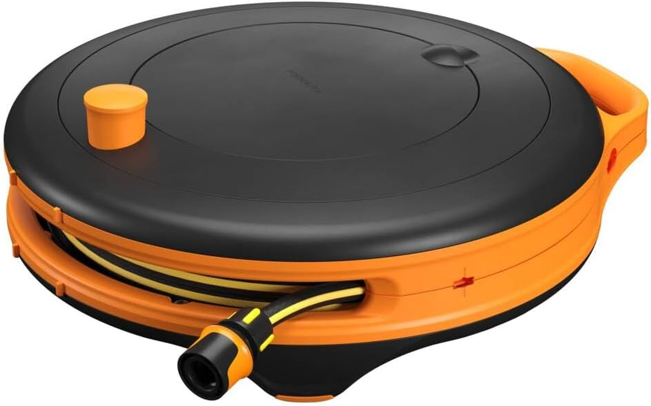 Fiskars Comfort L vandhjul med hjul, alt inklusiv vandingssæt, total rækkevidde på 31,5 m, automatisk optræk, universal haveslange (Ø 13 mm), universal hanetilslutning, 1071670