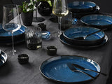 CreaTable, 20149, Nordic Fjord Blue Series, 16-delt porcelænssæt til 4, Porcelænskombinationsservice, Tåler opvaskemaskine og mikroovn, Kvalitetsfremstilling