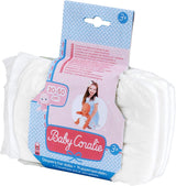 Bleer Theo Klein 1673 Baby Coralie | Til dukker fra 30 til 50 cm | Tre bleer med velcro | Legetøj til børn fra 3 år og derover