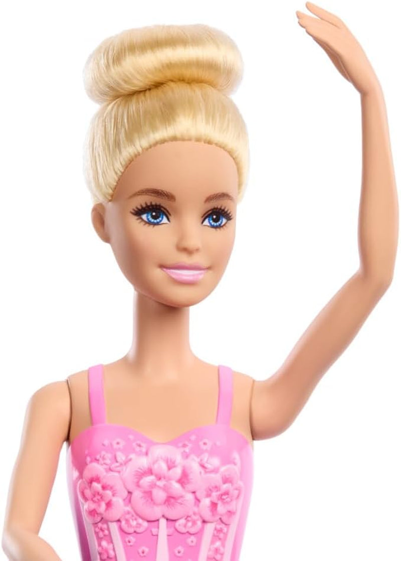 Barbie ballerinadukke modeblond dukke i aftagelig lilla tutu med balletarme og spidse sko HRG34