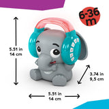Baby Einstein Earl the Elephant Bluetooth-lydmaskine, musiksystem + natlys, baby til småbørnslegetøj Bebe Naty Shop