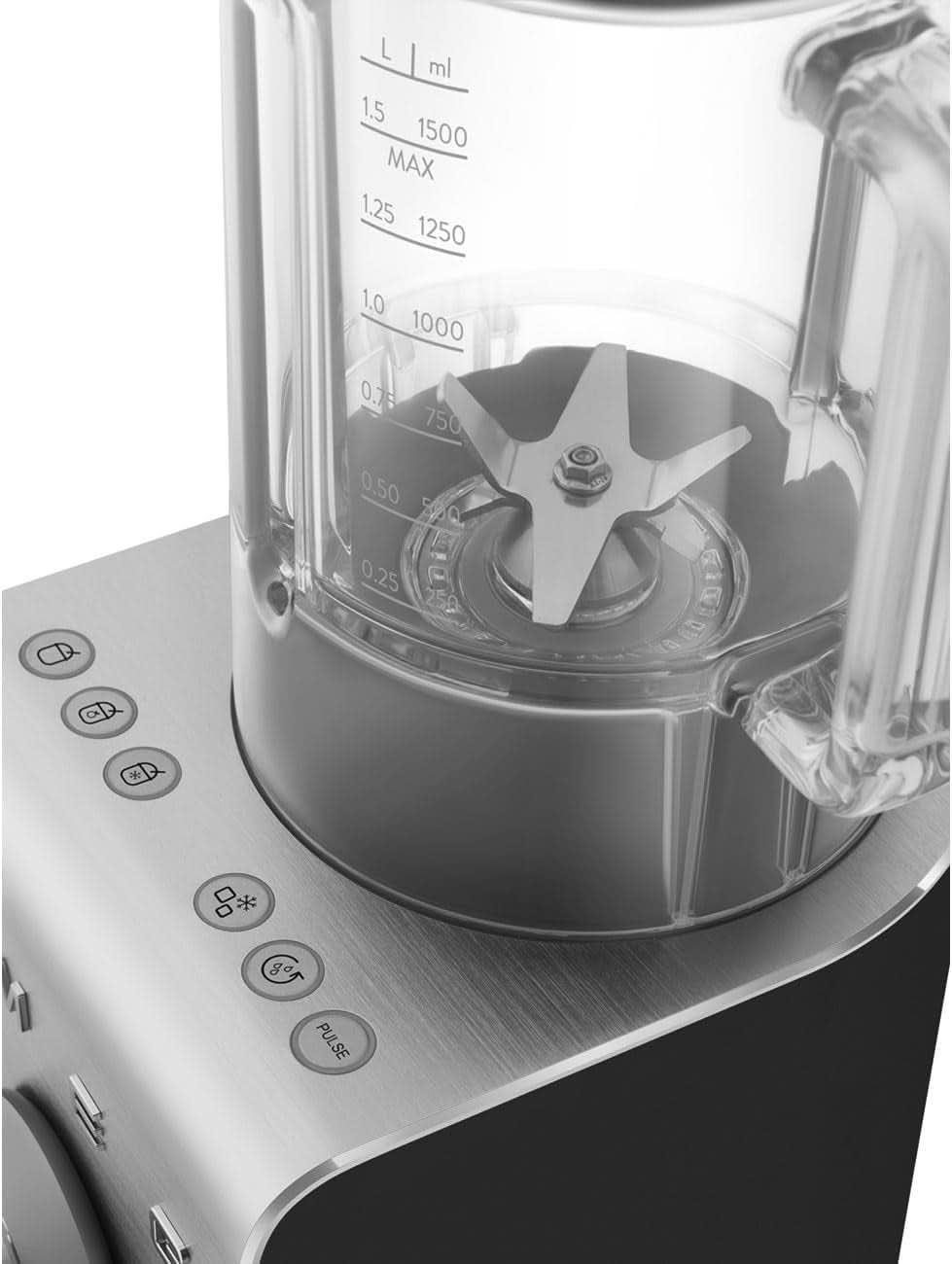 SMEG, Hochleistungsmixer BLC01BLMEU, 5 forudindstillede programmer, 9 manuelle hastigheder, Pause & Pulse-Funktion, Kunststoffgehäuse, Rutschfeste Basis, 1400 W, Schwarz Kitchen Naty Shop