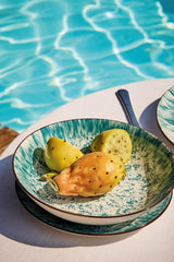 Kalos, spisestel til 6 personer, 18 dele, porcelæn, lyseblå