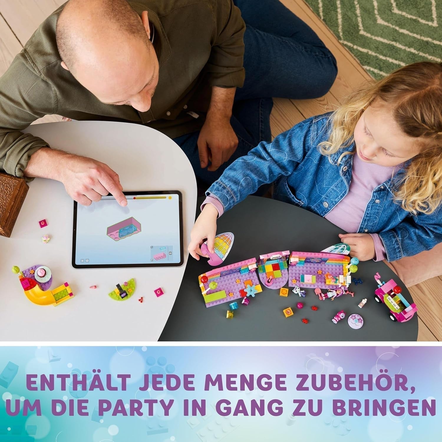 LEGO 4+ Gabbys Dukkehus Gabbys Festlokale, Disco-legesæt med rutsjebane og dyrefigurer til kreativt rolleleg, gave til piger og drenge fra 4 år 10797 Byggesæt Besuche den LEGO-Store