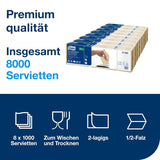 Tork Xpressnap Extra Soft Nature N4 Dispenser serviet, Premium, 1/2 x 2 lag, 21,3 cm X 16,5 cm, 8 × 1.000 servietter, 12880