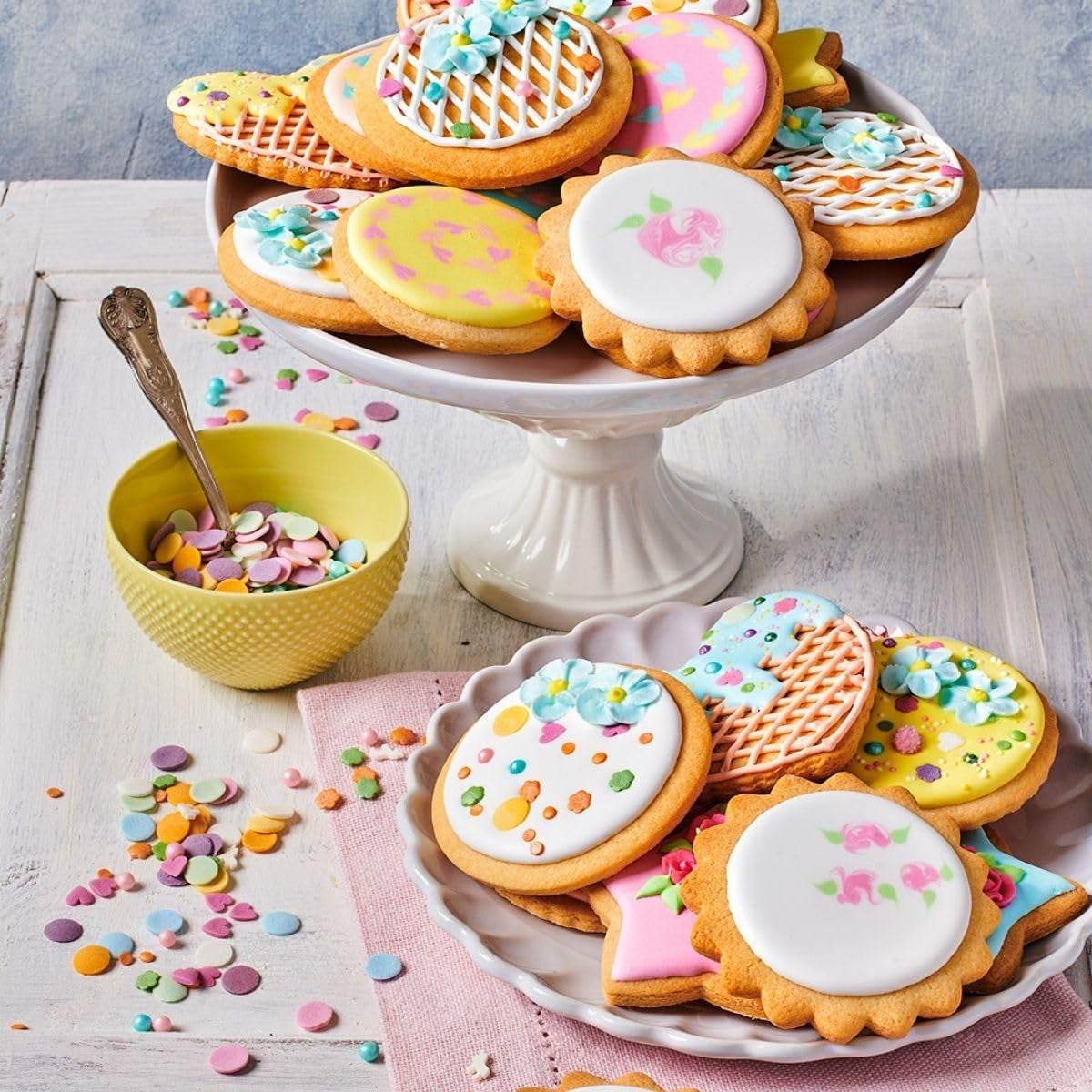 Funcakes Mix Für Royal Icing, Einfach Zu Berübenen, Zum Dekorieren Von Kuchen Und Keksen, Schöne Glasur, Nur Wasser Addenden, Halal., 450 G Glasuri og Decor Naty Shop