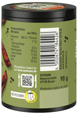 Ostmann Gewürze - Lad os gøre som oksekød | Rindfleisch-Geschmack für ungewürzte Fleischersatzprodukte | Gewürzsalz for Seitan, Tofu og vegetarisk og vegansk Gerichte | 90 g i Metalldose genbrugsbar