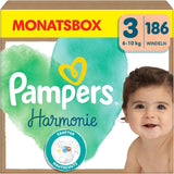 Pampers Harmony bleer størrelse 1, 180 bleer, 2kg-5kg, skånsom hudbeskyttelse med 100% Pampers beskyttelse
