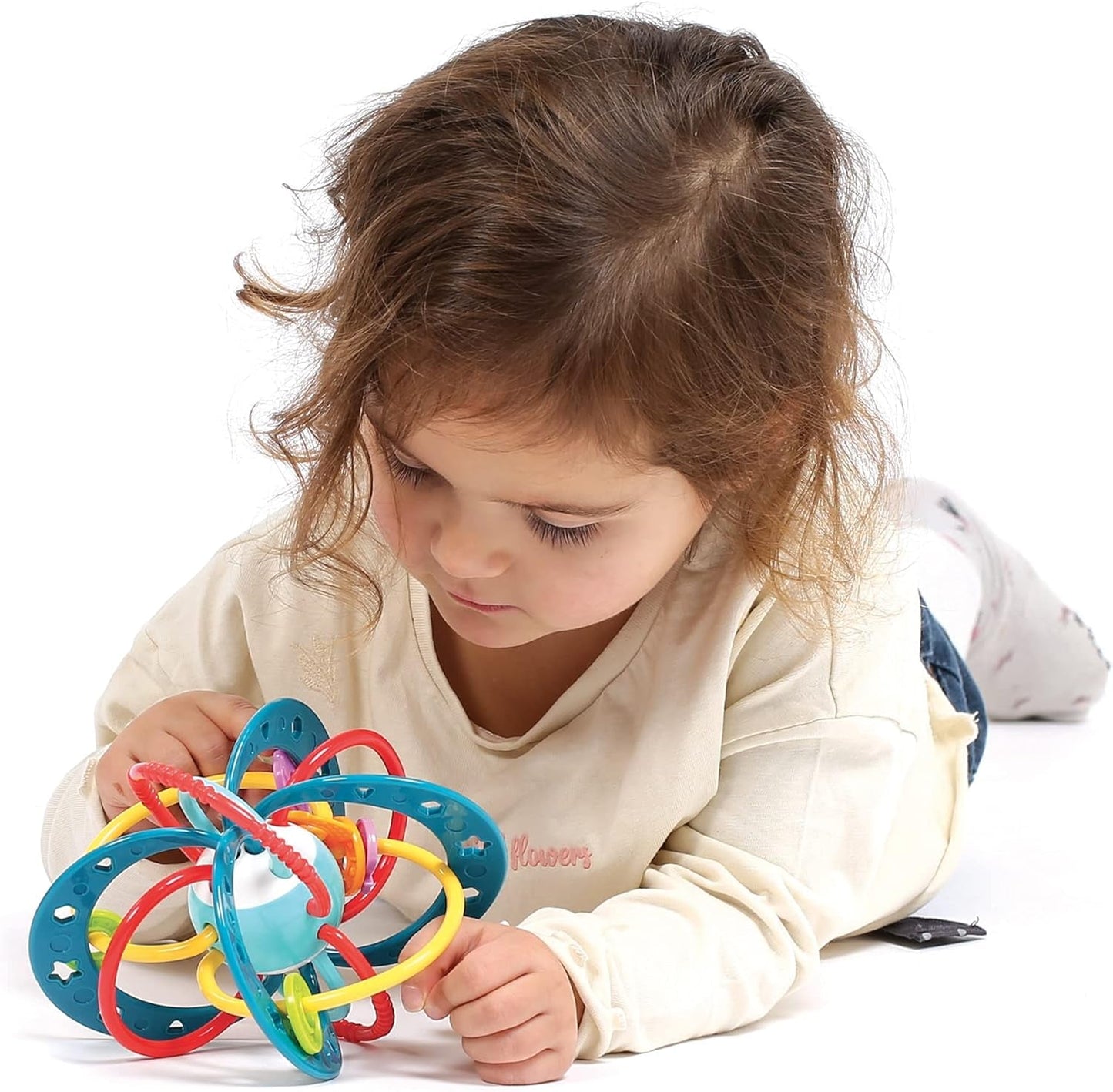 LUDI - Planet Bell - Legetøj til børn - Fra 3 måneder - Levende farver, forskellige teksturer og original form - Fremmer finmotorik og fingerfærdighed Bebe Naty Shop Toys