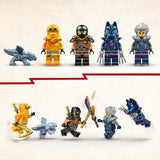 LEGO NINJAGO Arins Ninja Off-Road Buggy, Ninja Legetøj med Bil, Drage og 4 Minifigurer, Buggy Model Adventure Sæt til børn, Fødselsdagsgave til drenge og piger 7 år 71811 Byggesæt Beuche den LEGO-Store