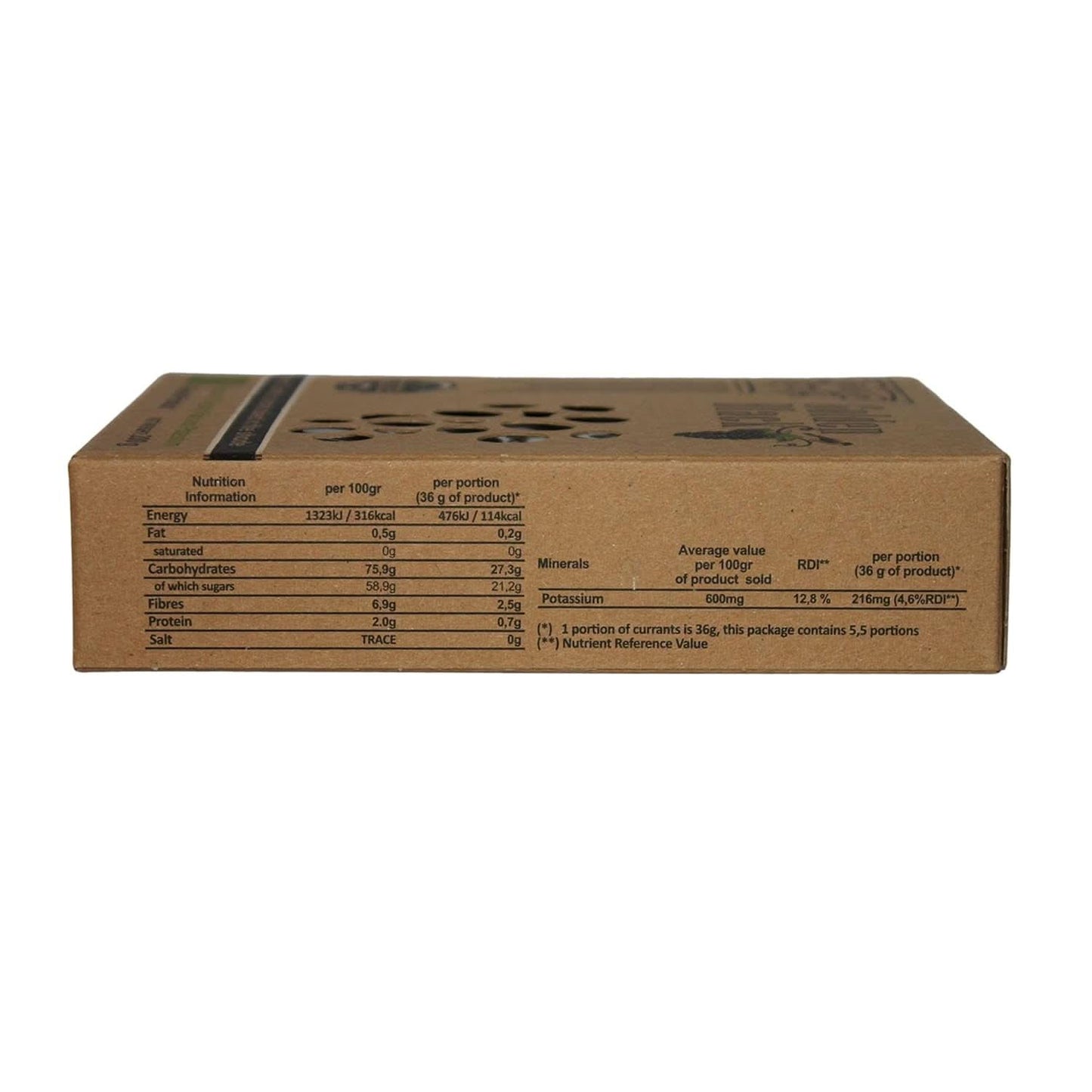 Økologiske græske sorte rosiner - ribs, pakke med 3 x 200 gram Dehydrerede produkter Naty Shop