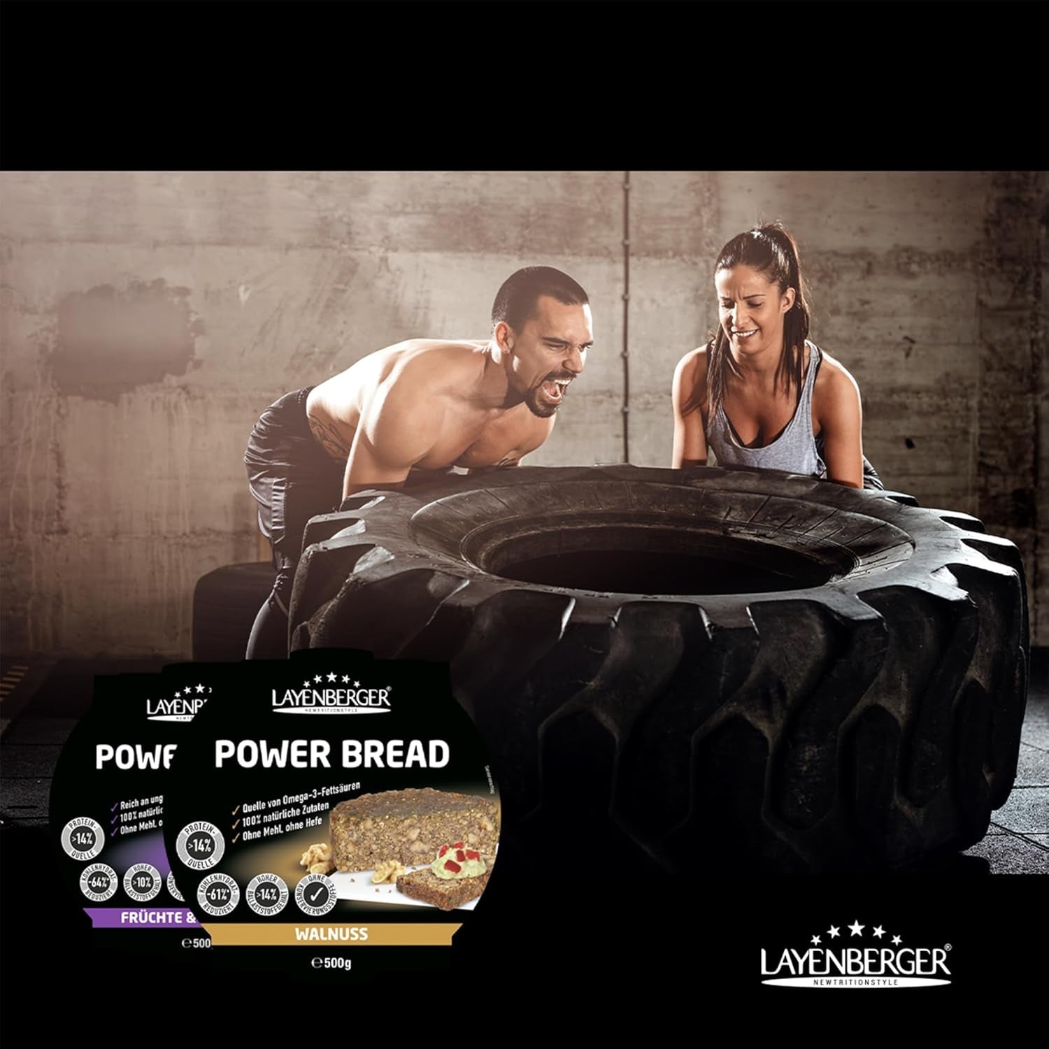 Layenberger Prower Brød Valnød, Eiweiß- Und Ballaststoffquelle, Ohne Konservierungsmittel, Ohne Hefe, Ohne Mehl, Mit 14G Protein Pro 100G, (1 X 500G) Blanding til bagning og madlavning Naty Shop