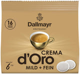 Crema d'Oro milde og fine pads (16 Kaffee Pads) (Packung mit 4)