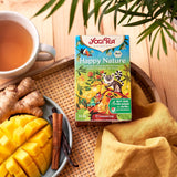 Yogi Tea - Happy Nature, Buy One and Do Good, Organic Ayurvedic Spice Urte Tea, Mango, Mandarin, Vaniljeblanding, Yogi Tea 6 Pack, 6X17 teposer (102 teposer i alt)