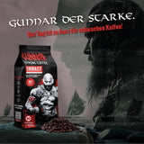 Blank stege - GUNNAR - 1 kg - Hele Kaffee-Bohnen Extra Strong - Kräftige Robusta-Röstung - 494mg Kaffein i Tasse - Würzig & Kraftvoll mit Noten af ​​dunkler Schokolade - Säurearm