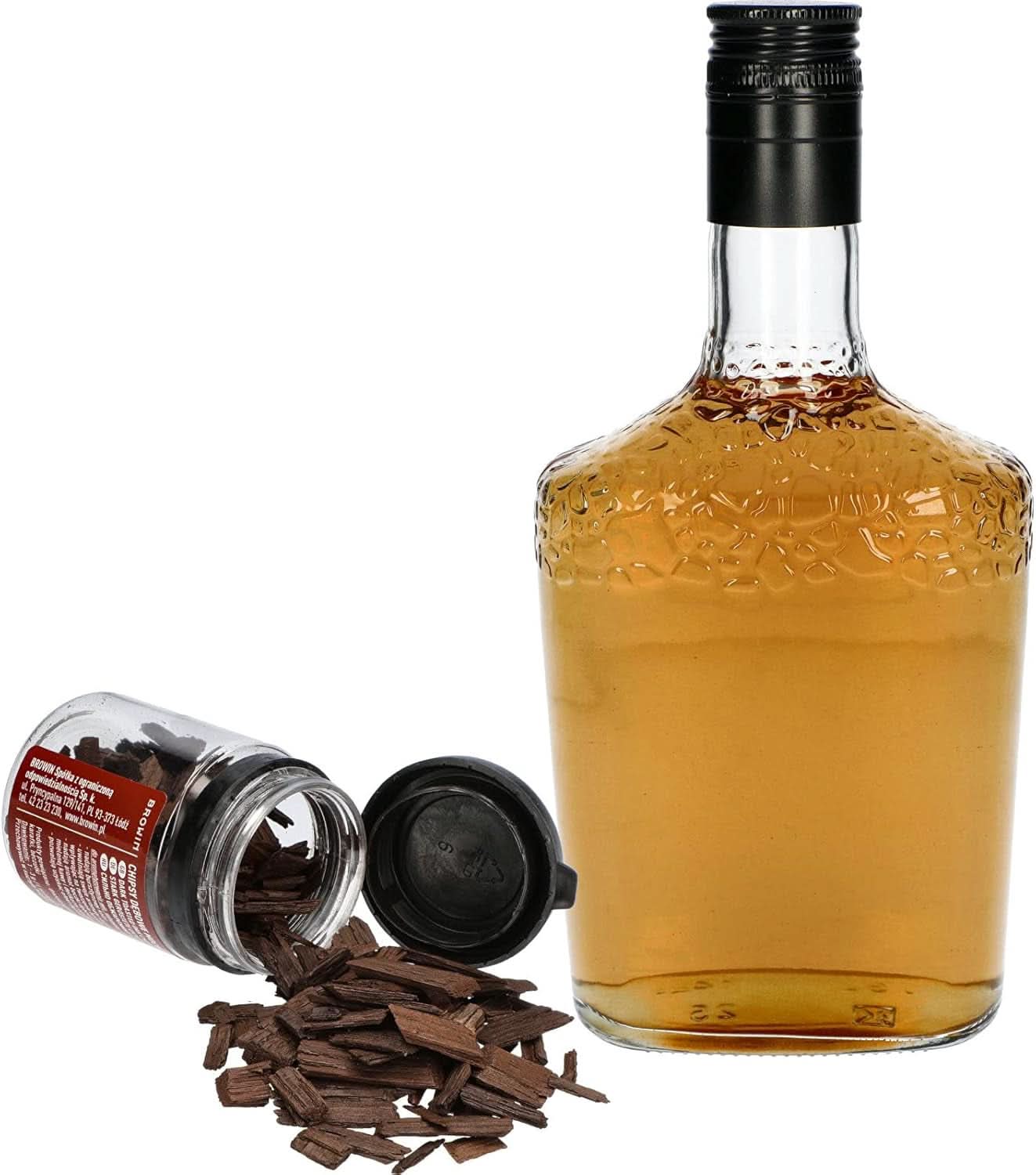Browin Strong Roasted Oak Chips 20g - flager, fine egepinde til at smage alkohol, brun Aromas Naty Shop