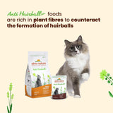 Almo Nature Functional - Anti-hårbolde - Vådfoder til voksne og modne katte - med hvalpe - Bekæmper dannelsen af ​​hårbolde - 70 g (pakke med 30)