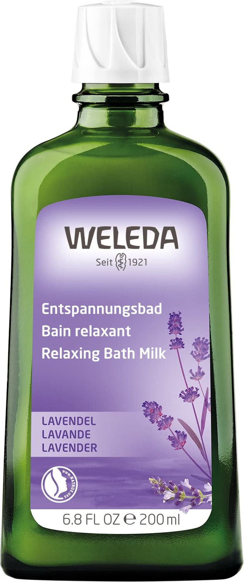 WELEDA BIO, helsebad med naturlig kosmetik med ægte lavendelolie til at berolige sanserne og for en god søvn, 200 ml Brusebad og bad Naty Shop