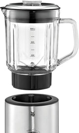 WMF Küchenminis Kompaktmixer, Mini Standmixer, 400 Watt, Standmixer Klein, Glasbeholdere 0,8 L, Pulsstufe, Cromargan Matt Kitchen Naty Shop
