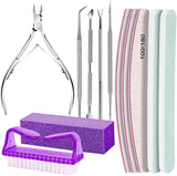 FANDAMEI Manicure Set, Buffer Für Nägel, Nagelfeile 100/180, Nagelfeilen Für Gelnägel, Nagelhautschieber, Buffer Für Gelnägel, Feilen Für Gelnägel, Nagelzange, Nagelfeilen Set, Maniküre & Pedicure Set
