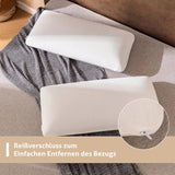 EGO HOME Pude Memory Foam Blød Ergonomisk Pude Til Ryg Sleeper Side Sleeper Nakkestøttepude med åndbart og vaskbart betræk, Oeko-Tex Certificeret, Nakkepude 75X35Cm Perne standard Naty Shop
