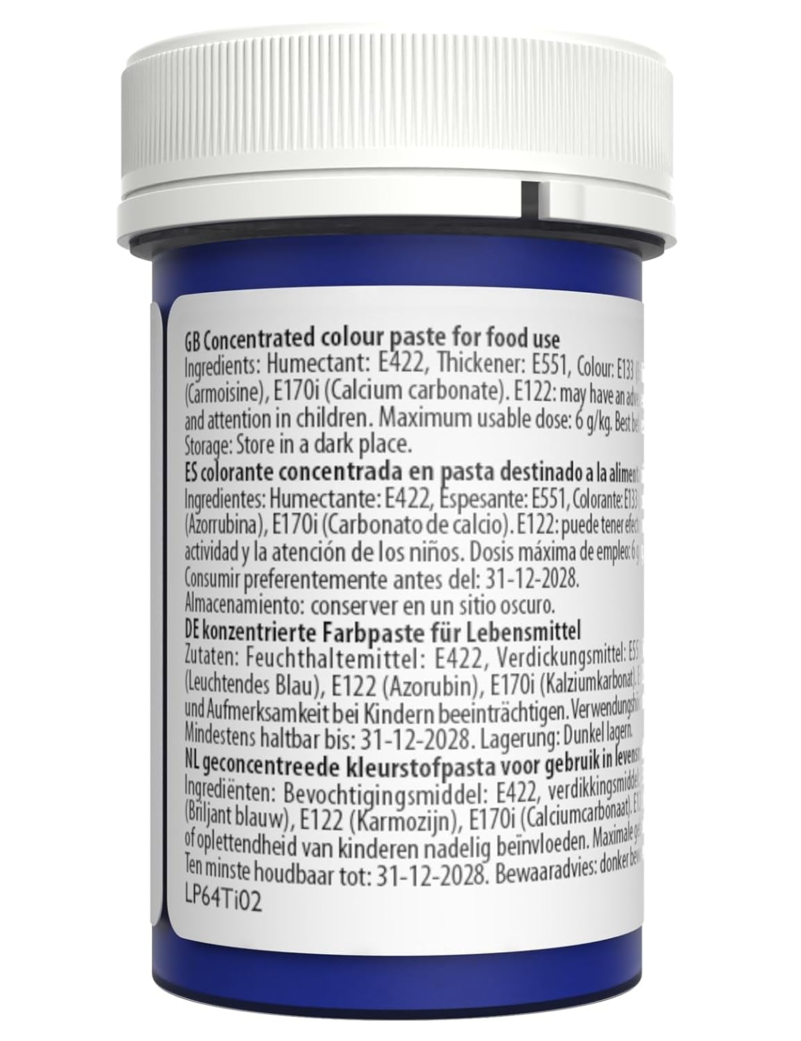 Sugarflair Pastel Madfarve til Pasta, Klokkeblå, Madfarve til Pasta, Fondant og Marcipan, Spectral Concentrated Colors - 25g