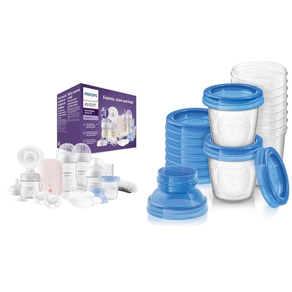 Philips Avent elektrisk brystpumpe, gavesæt Tilbehør Mad og amning Baby Naty Shop Pakke med opbevaringssystem Brystpumpe