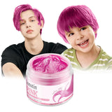 Vaskbar Pink Midlertidig hårfarve Midlertidig hårvoks Naturlig frisurefarve Pomade Vaskbar hårfarve til mænd Kvinder Fest Cosplay Halloween Jul Hårfarve Naty Shop Standardtitel