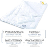 Aqua-Textil Soft Touch Sæt til børn Dyne 100 X 135 Cm 250G og 350G med pude 40 X 60 Cm 150G Dyne 4 sæsoner Klimastyring Oeko-Tex Dyner og dyner Naty Shop
