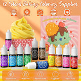 Flydende madfarvesæt 12 x 12 ml Naty Shop