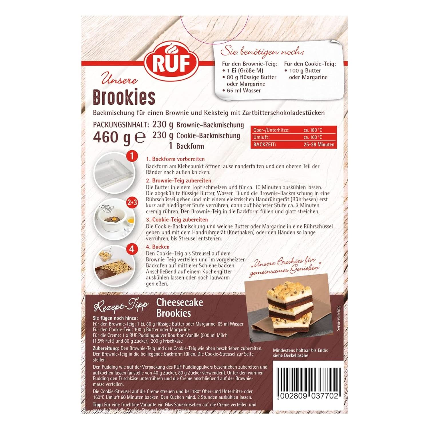 RUF Brookies, brombærblanding og småkager, 460 gram Naty Shop Kitchen