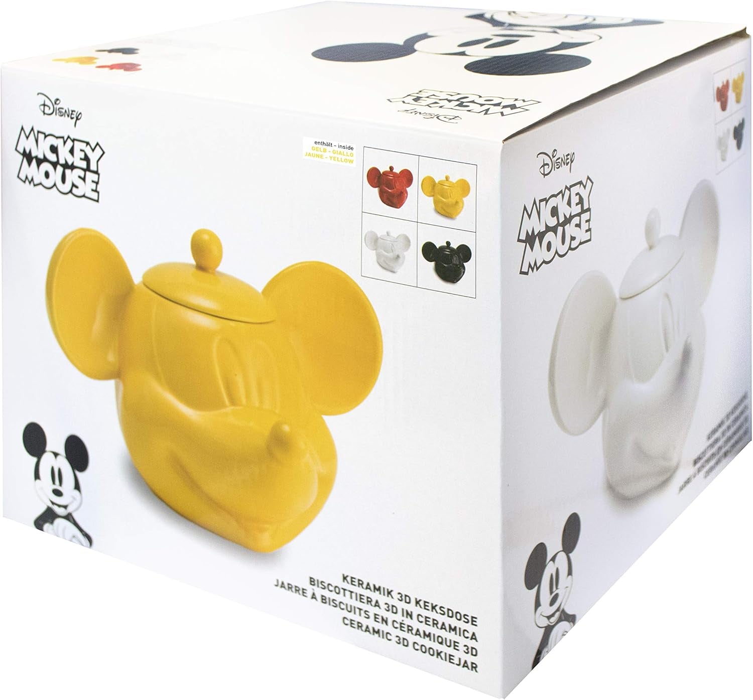 Joy Toy 62129 Disney Mickey Mouse 3D kagekrukke Gul 25X17X20 Cm Madopbevaringsbokse Naty Shop