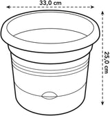elho Green Basics Tomatpotter 33 - Urtepotter til udendørs dyrkning og høst - Ø 33,5 x H 26,0 cm - Sort/Vivid sort