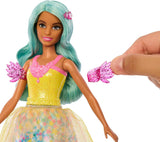 Barbie Hidden Magic - Teresa dukke med fe outfit, bølget hår og kam til sjov frisør, for alderen 3 og opefter, HLC36