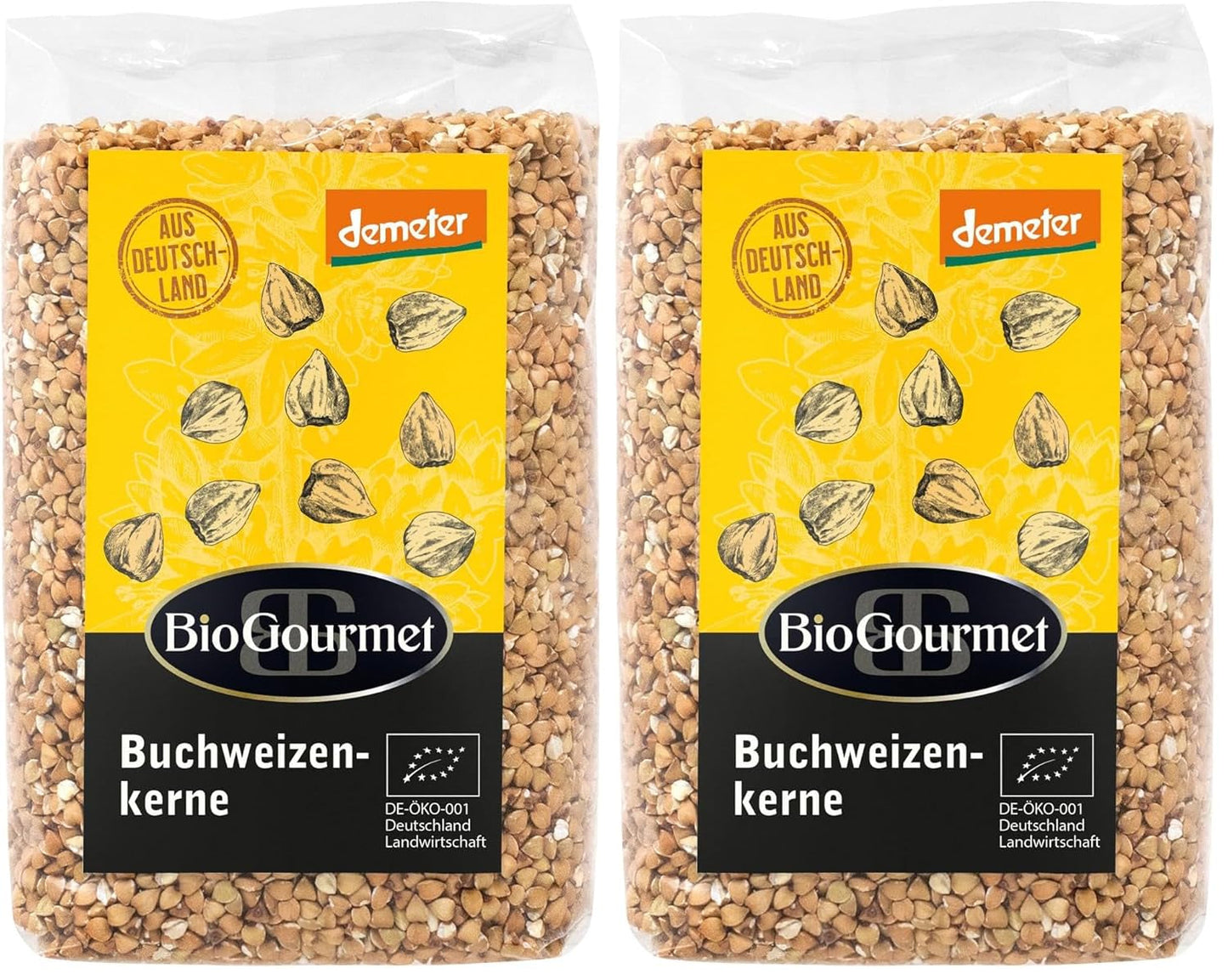 Boghvede BioGourmet Demeter – 500g pose | Glutenfri, fiberrig og regional | Fra tysk økologisk landbrug (Baden-Württemberg/Bayern) | Ideel til müsli, salater og tilbehør