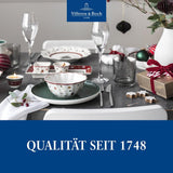 Villeroy & Boch - Toy's Delight saucesæt, 4 dele, serveringsfad med skåle, julesovssæt, legetøjsborddekoration, serveringsbakke, skåle, juleservice, premium porcelæn