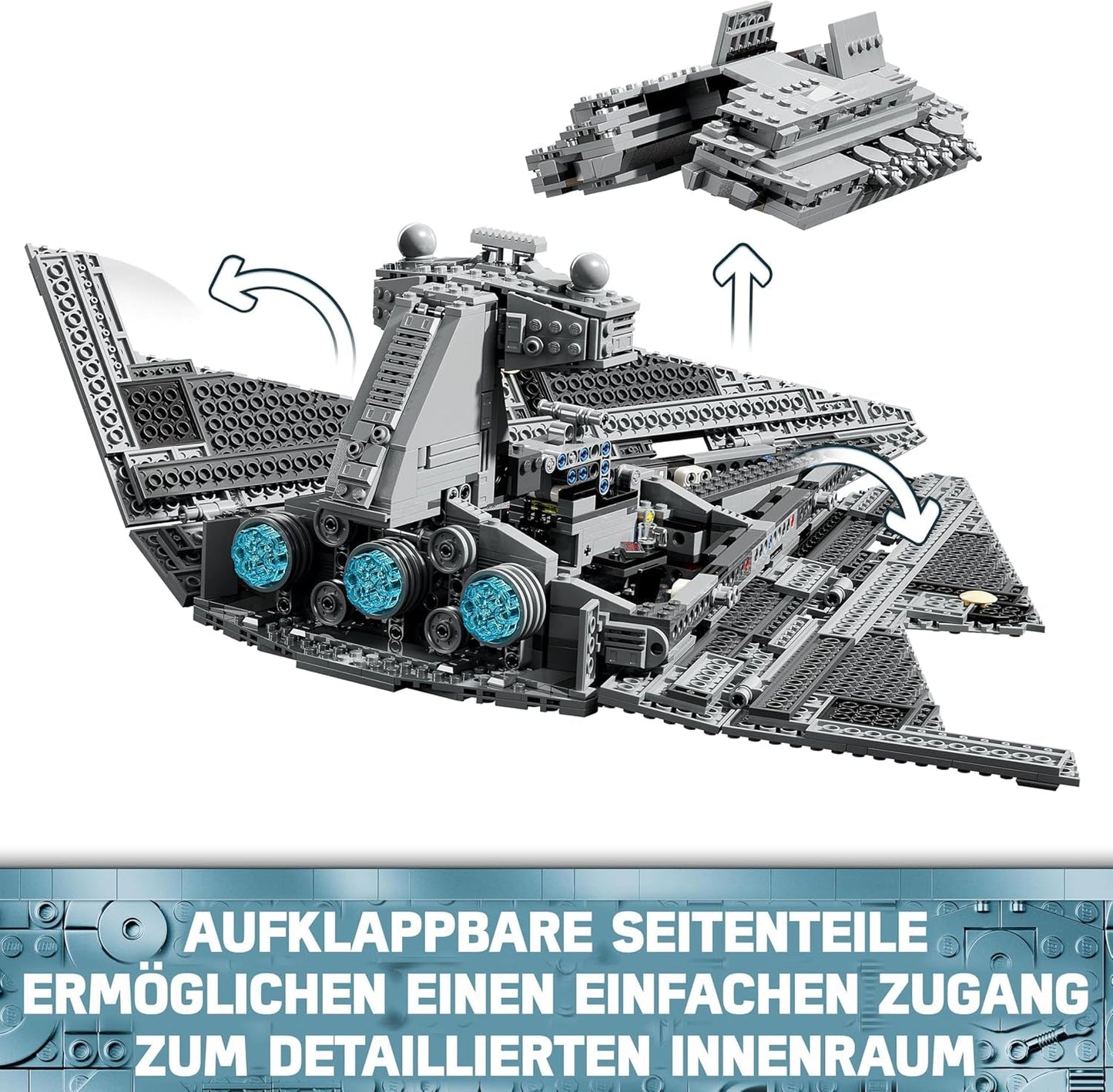 LEGO Star Wars Imperial Star Destroyer, rumskibssæt, byggelegetøj, Darth Vader og Cal Kestis legesæt, fødselsdagsgave til drenge, piger og fans 75394 Byggesæt Besuche den LEGO-Store