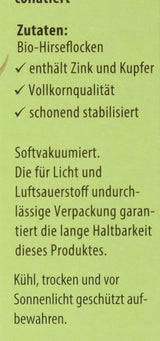Hirse-Flocken Bio, 6Er Pack (6 X 400 G) Korn Naty Shop