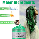 Grøn midlertidig hårvoks, skøre grøn midlertidig hårspray, vaskbar semi-permanent mudder, én gang hårfarve, instant styling hårpasta mudder, naturlig hårfarve til fester, aktiviteter og Halloween Naty Shop hårfarve