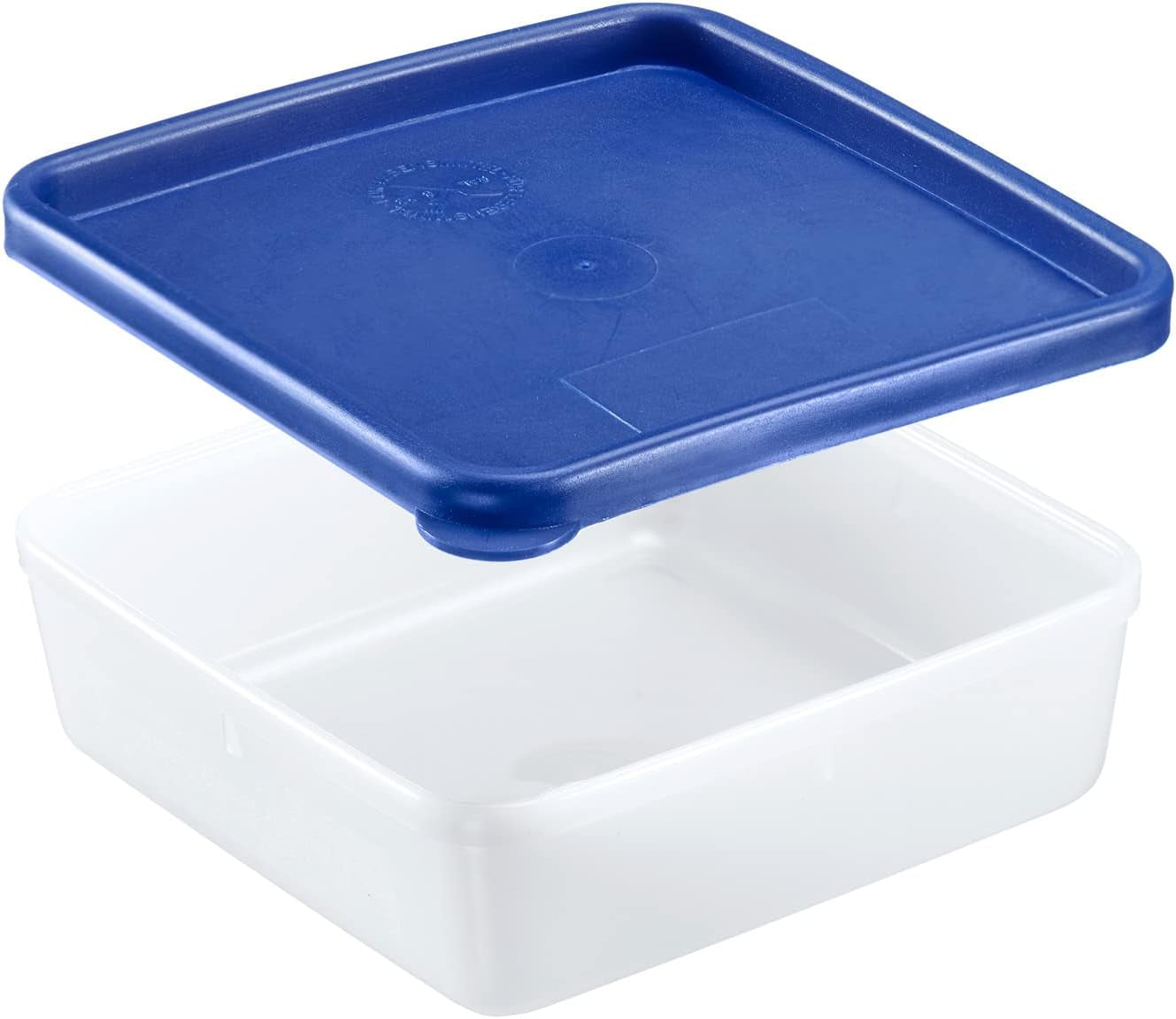 Westmark 4 madopbevarings-/frysebeholdere, inklusive låg, kapacitet: 0,25 l hver, stabelbar, plastik, Trio, farve: gennemsigtig/blå, 25042270 Madopbevaringsbokse Naty Shop