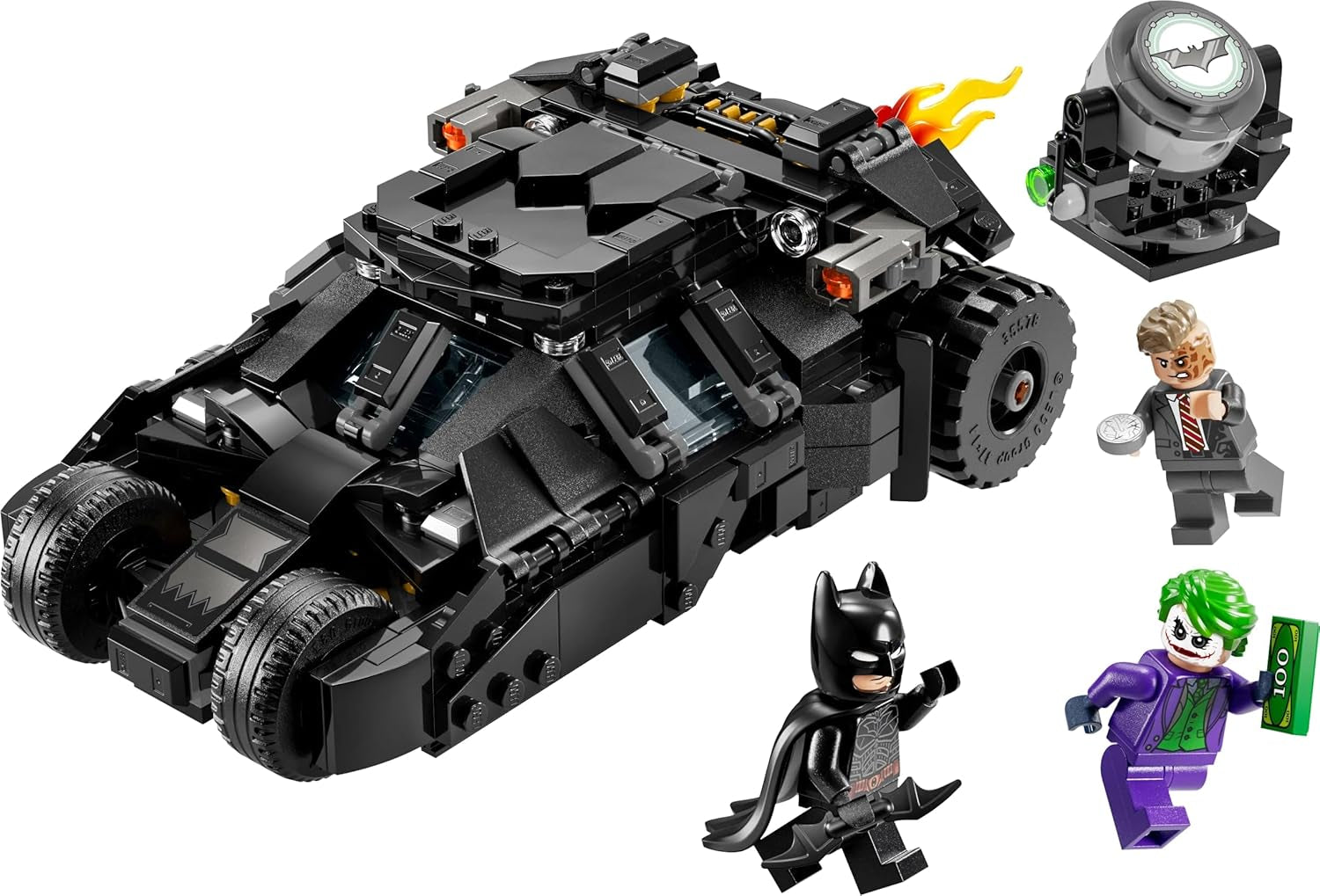 LEGO DC Batman: Batman Tumbler vs. Two-Face & Joker - Superheltelegetøj med Batmobile Car - Legesæt med minifigurer - Gave til drenge og piger fra 8 år 76303 Byggesæt Besuche den LEGO-Store