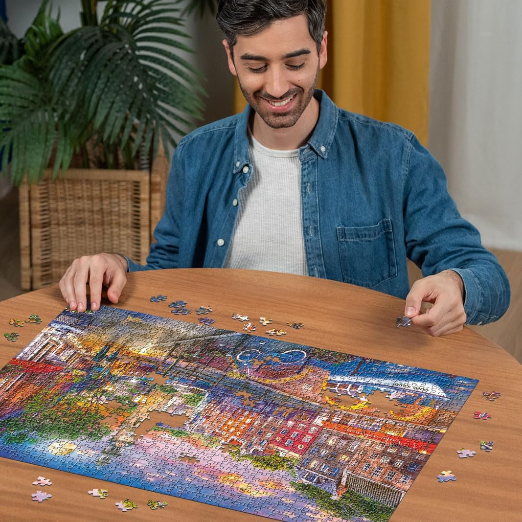 Ravensburger Puzzle 12000884 Sunset Amsterdam - 1000 brikker puslespil til voksne i alderen 14+ Puslespil Naty Shop
