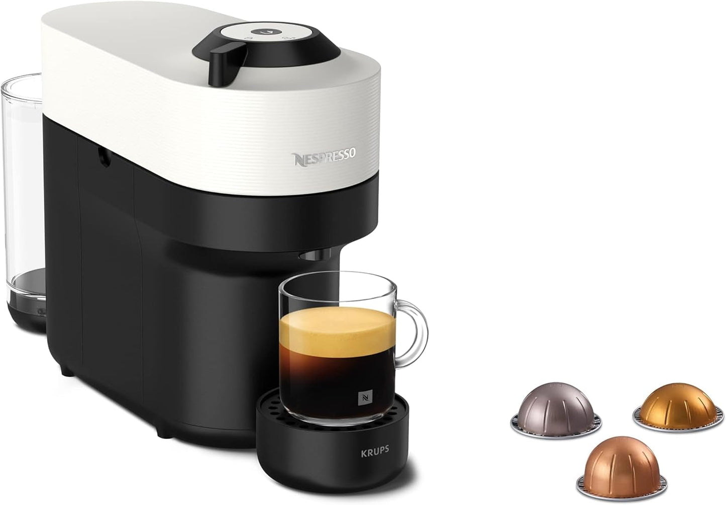 Espressomaskine med Nespresso Krups Vertuo Pop-kapsler, kapacitet: 560 ml, automatisk kapselgenkendelse, one-touch system, 4 kopstørrelser, forkortet opvarmningstid, bæredygtig, Aqua Mint, XN9204