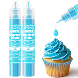 Gel madfarve - HXDZFX 2×30 ml, sukkerfri madfarve, højkoncentreret, til dekoration af kager, hvid fondant, makroner, småkager, bagning, påskeæg, slim (drue lilla)