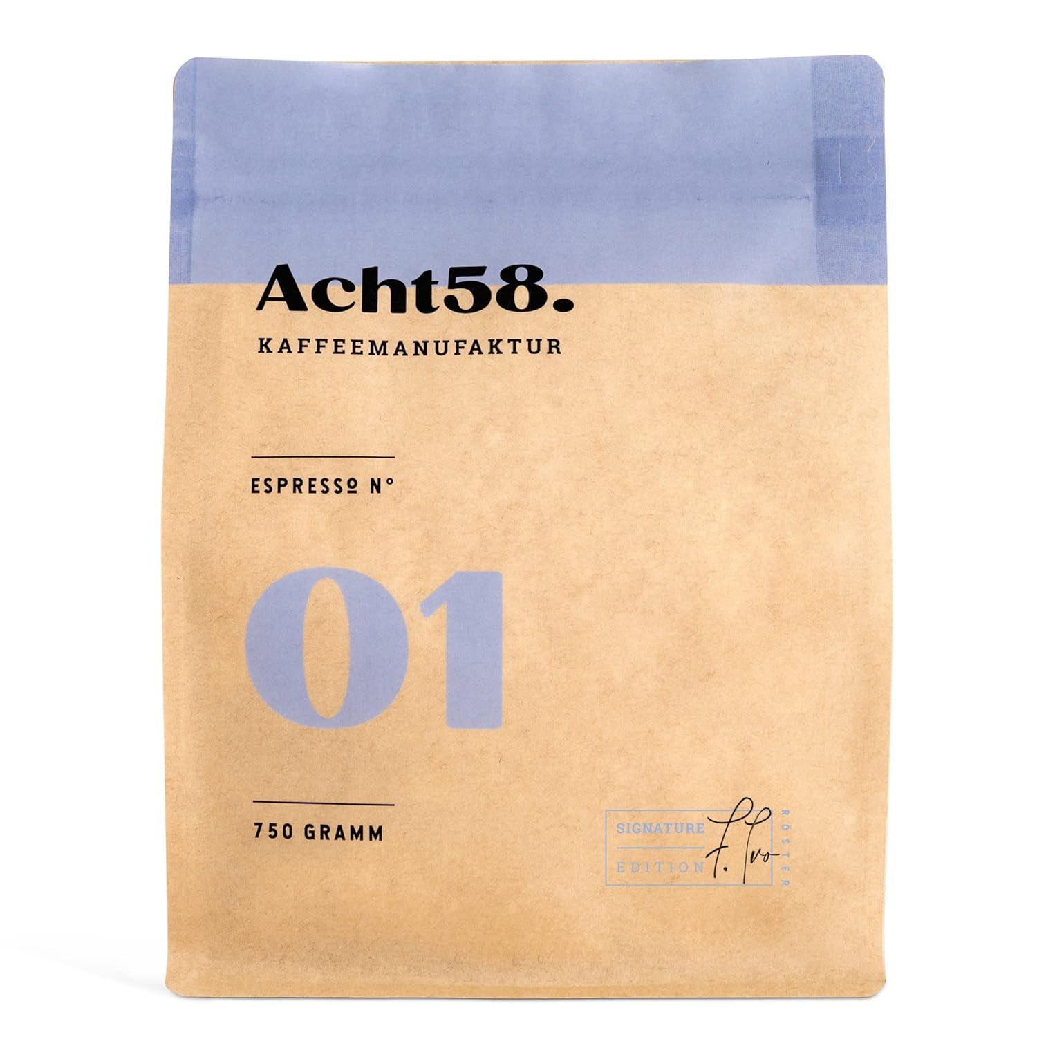 Espresso nr. 1 – Klassisk espressoblanding med 25% Robusta – Kaffebønner til fuldautomatiske maskiner og portafilter – hele bønner – 750g